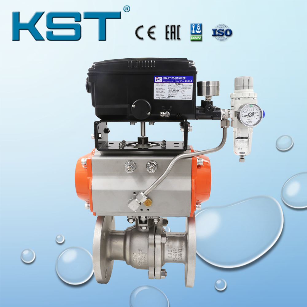 Manufacture Pneumatic Flanged Ball Valve with Smart Positioner