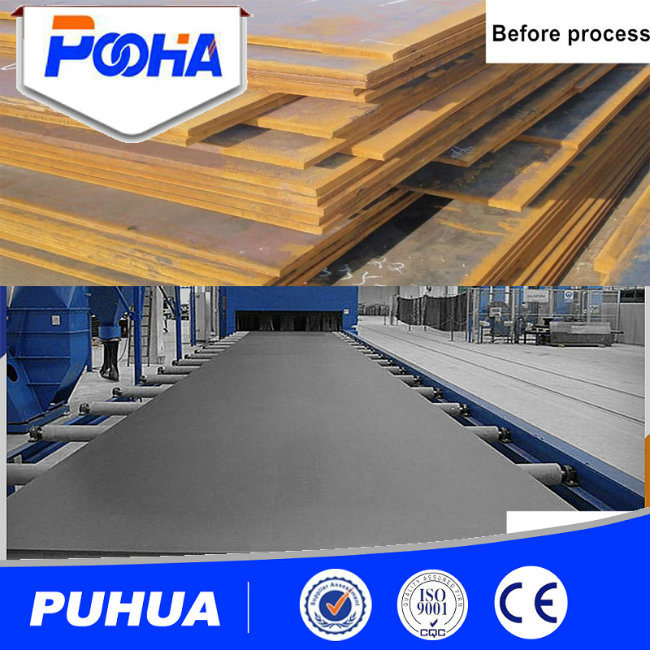 Q69 Roller Conveyor Beam Plate Shot Blasting Machine