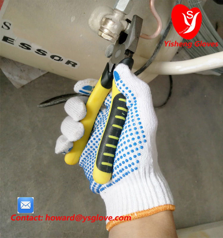 PVC Dots Superior Grip Cotton Comfortable Work Gloves