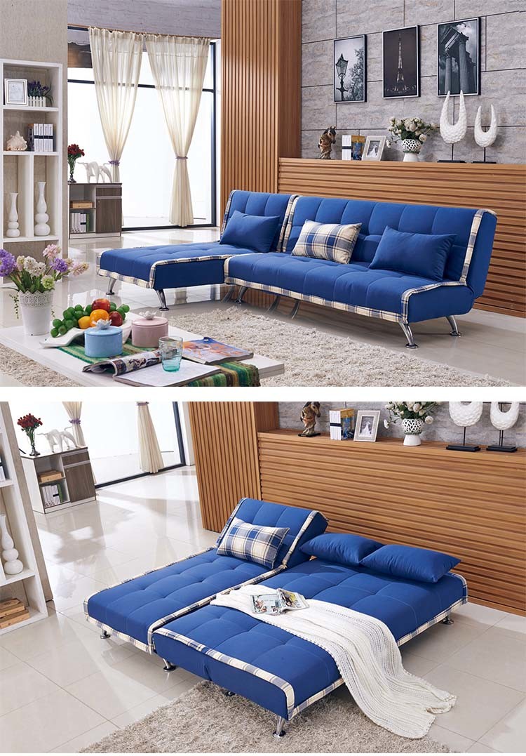 Accessories L Shape Folding Sofa Cum Bunk Bed Design with Stainless Steel Legs Furniture