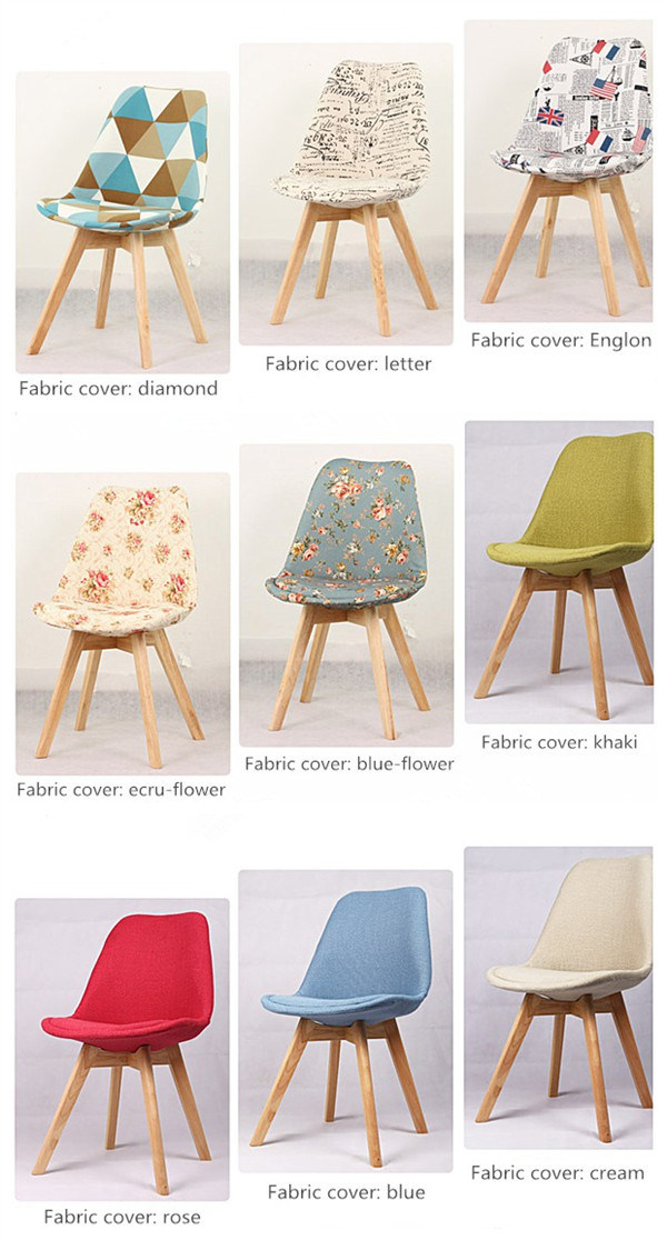 Chairs/Home Chairs/Dining Chairs (Red PU Cover and Original Wooden Legs)