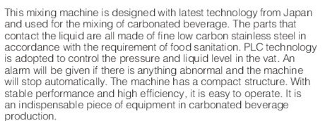 New Technology Automatic Carbonated Drinks Mixer for Sell