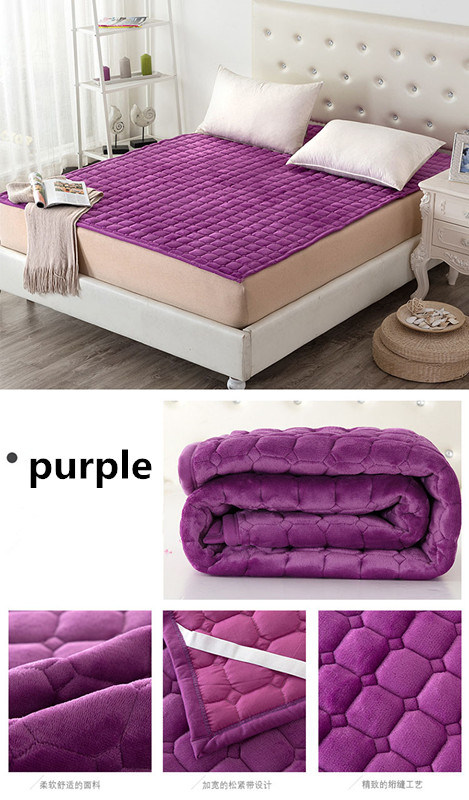 Winter Warm Thick Velvet Mattress Cover