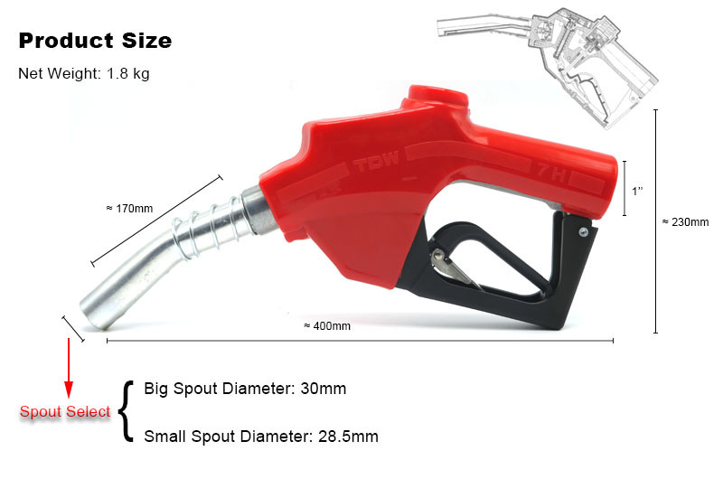 High Flow Fuel Automatic Nozzle for Gas Station (TDW 7H)