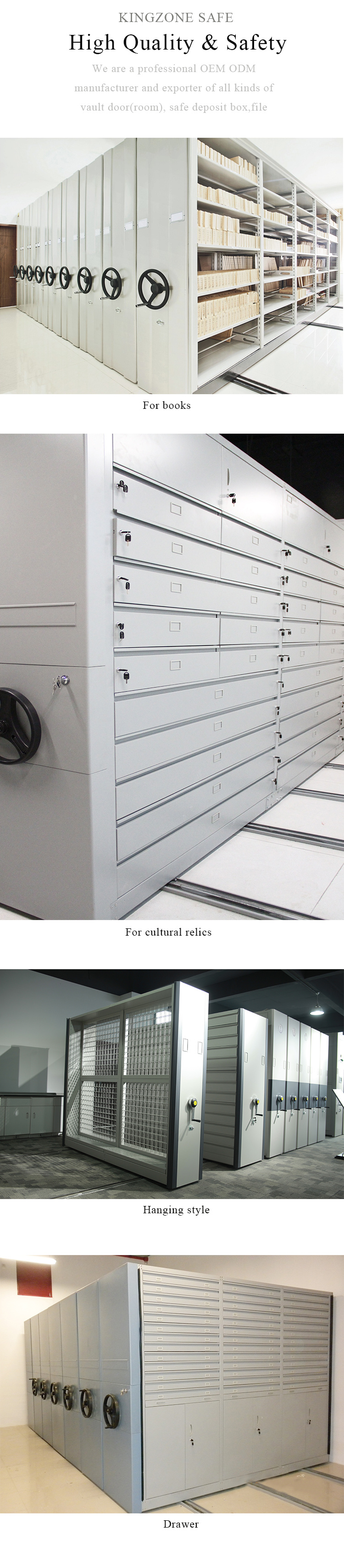 High Quality Office Furniture Mass Shelving File Cabinet