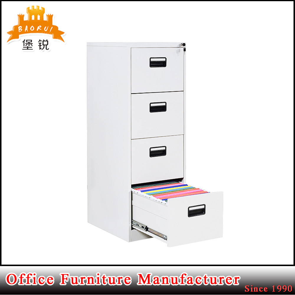 White Color Four Drawer Cabinet for Office and School Use