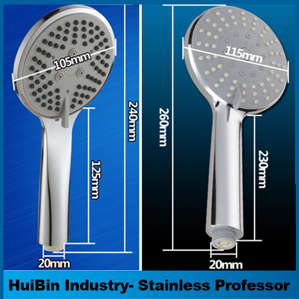 3-Function Hand Shower Head with Adjustable Slide Bar, Brushed SUS 304 Stainless Steel