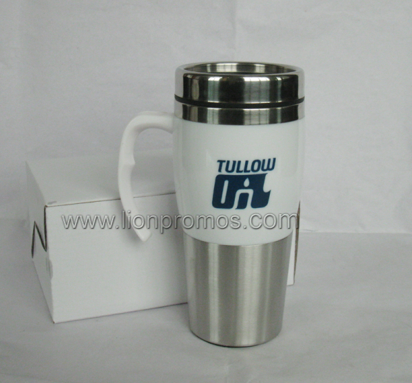 Logo Automotive Promotional Gift Double Walls Car Travel Mug