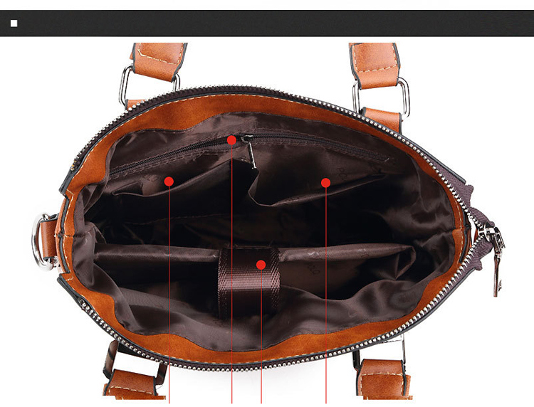 Factory Leather Sling Shoulder Satchel Messenger Bag Men School Bags