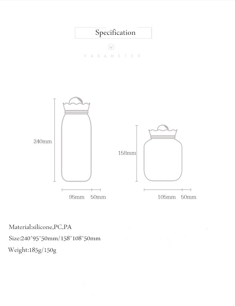 Fashion Design High Quality Healthcare Silicone Hot Water Bag