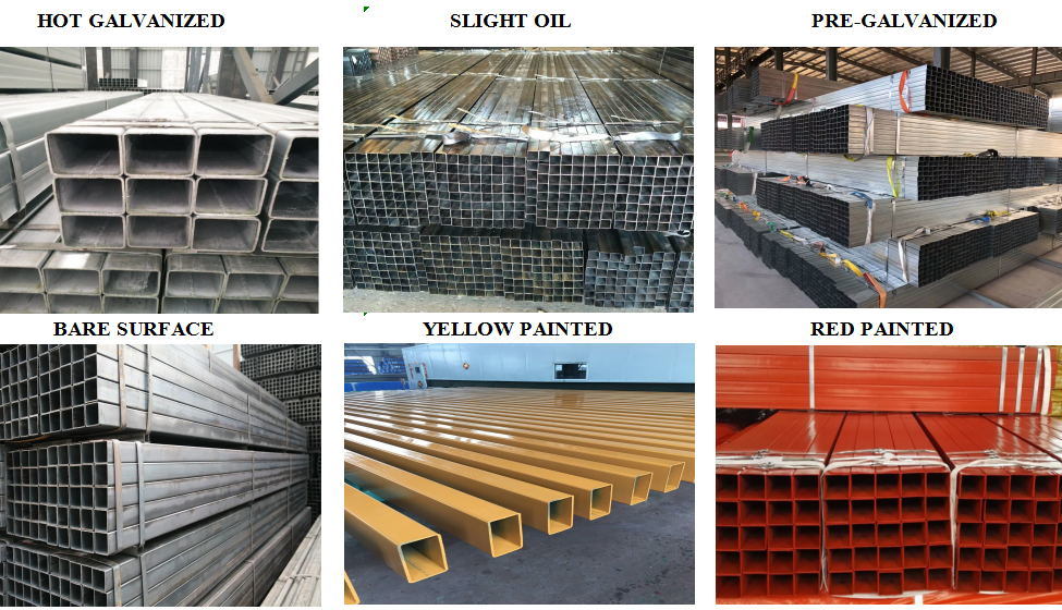Black Square Hollow Section / Welded Square Rectangular Steel Pipes /Tubes for Africa Markets