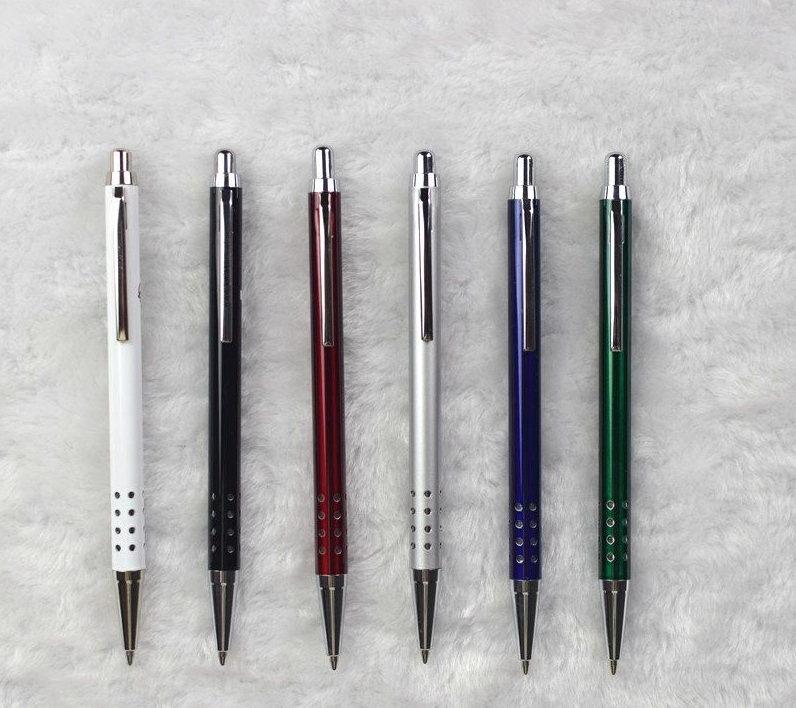 Hotel Promotional Slim Click Metal Ball Pen