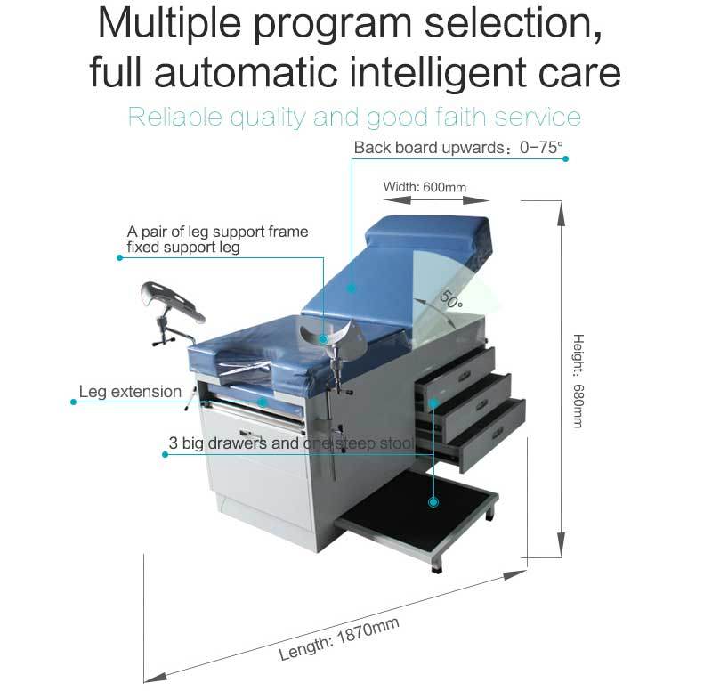 Manual Hospital Gynecology Obstetric Operating Table