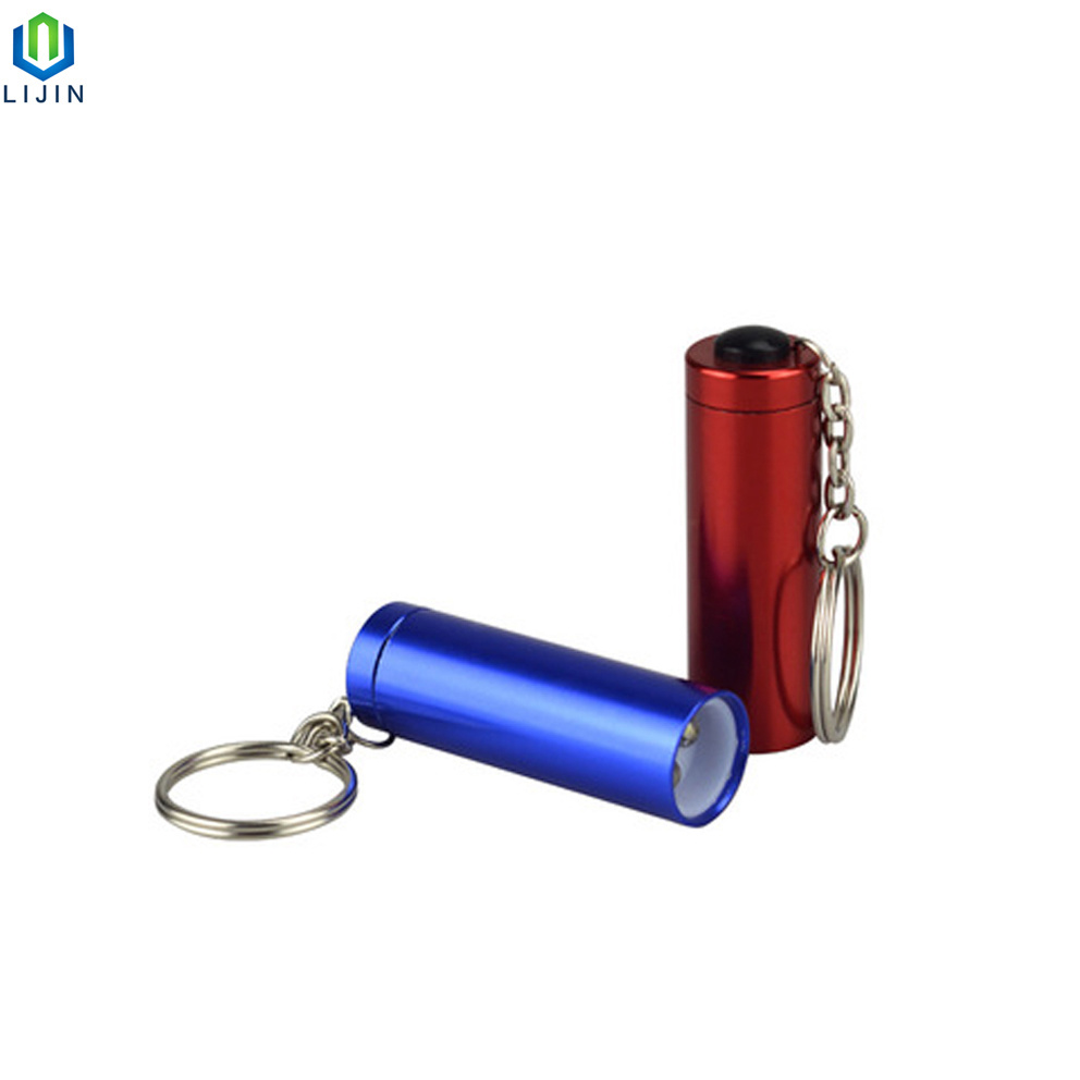 3 LED Small Flashlight Colorful Mini Key Chain Torch