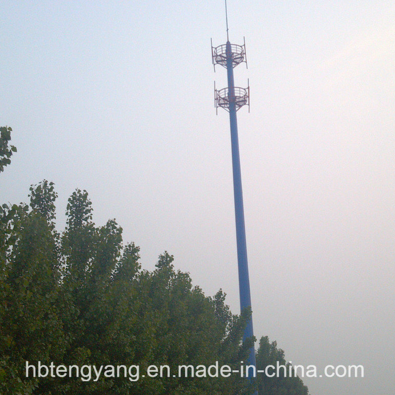 Telecommunication Steel Monopole Antenna Tower