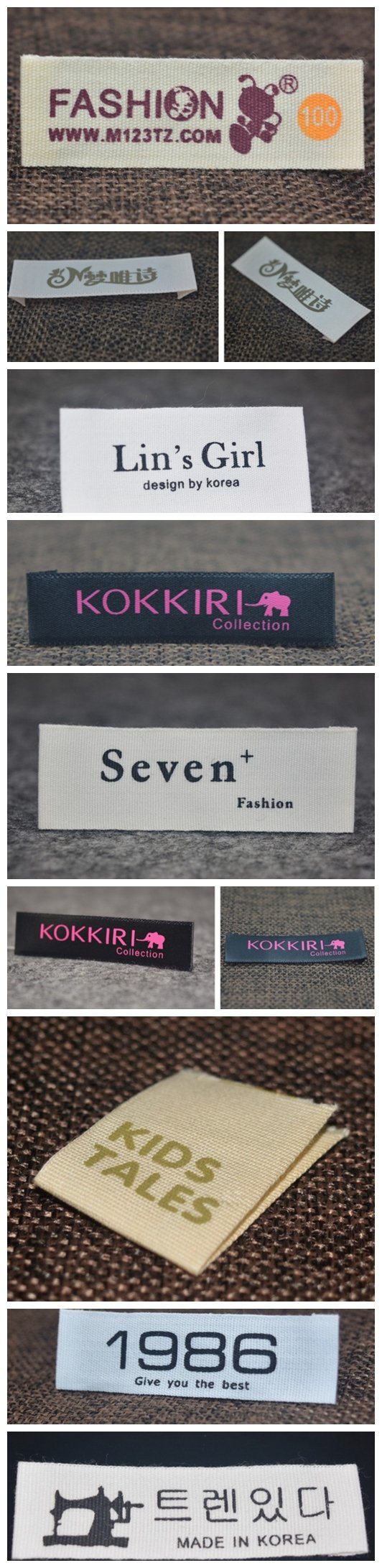 High Quality Sew on Thick Woven Fabric Custom Clothing Labels