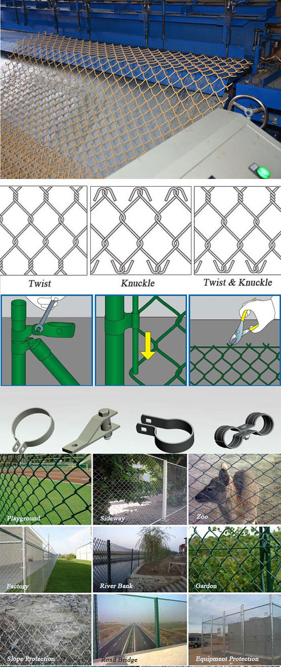 PVC Coated Security Wire Mesh Chain Link Fence