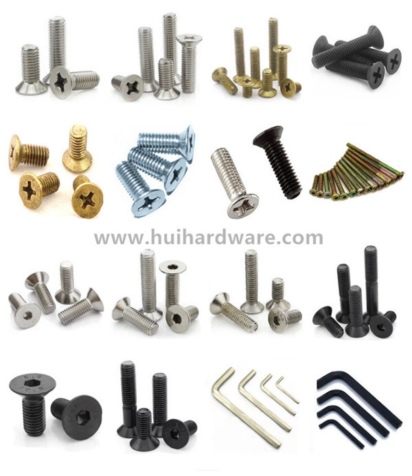 Hexagon Socket Csk Head Machine Screw/Hex Socket Flat Head Machine Bolt