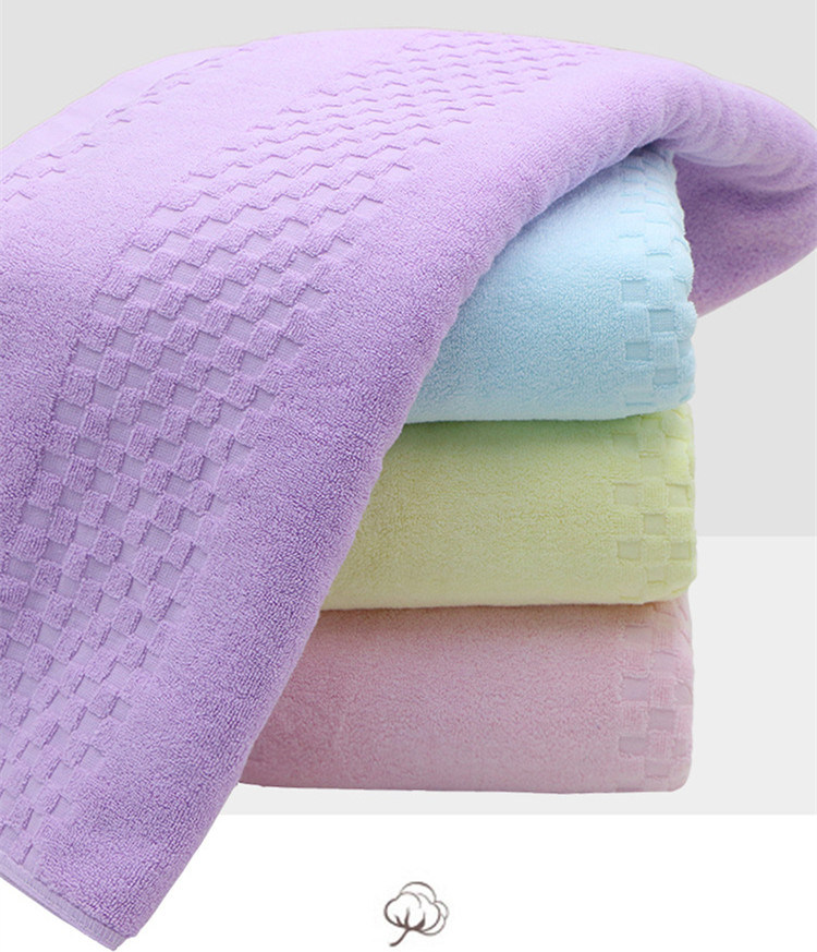 High Quality Blue Color Cotton Bath Towel