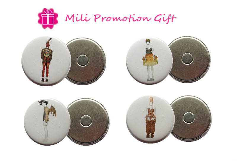 New Arrival Round 44mm4c Prints Promotion Gift Tin Badge Soft Magnets