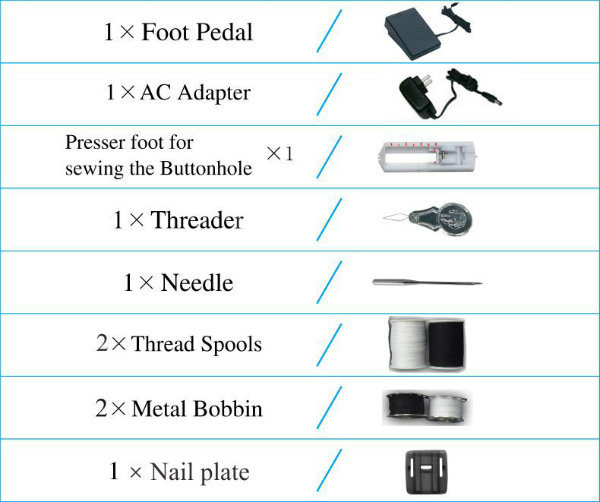 Vof Computerized Domestic Mini Buttonhole Stitching Sewing Machine (FHSM-702)