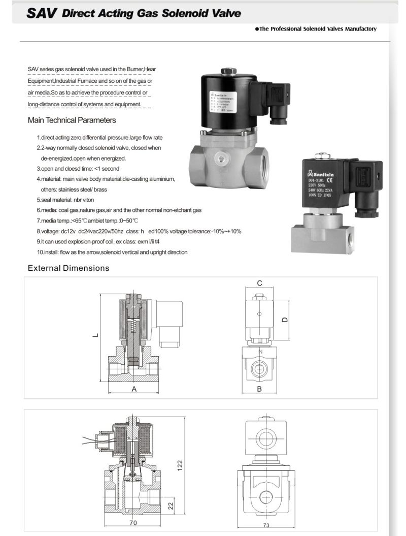 Aluminum Gas Solenoid Valve