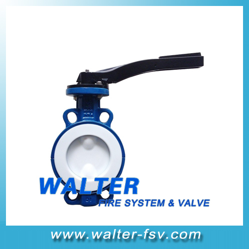 Cast Iron Body PTFE Sealing Manualoperated Butterfly Valve