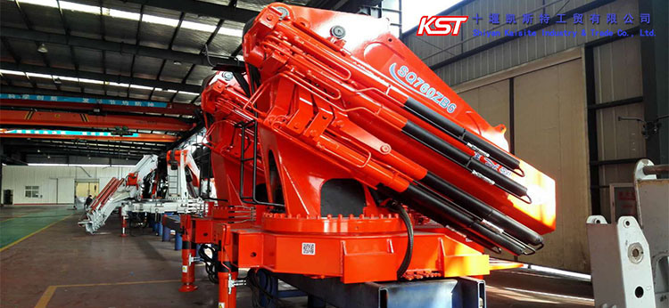 Wholesale 38 Tons Hydraulic Mobile Crane 10 Ton Truck with Crane Excavator Transport Flatbed Dongfeng Excavator Transport Truck Knuckle Boom Crane