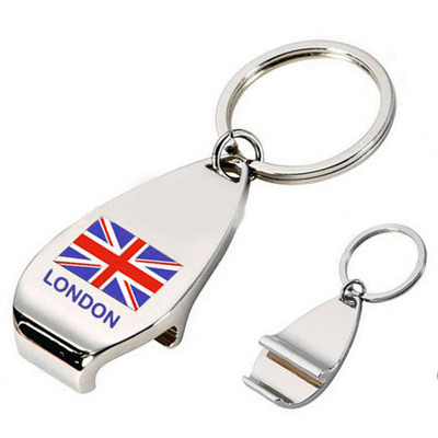 Promotional Laser Logo Key Chain Metal Bottle Opener