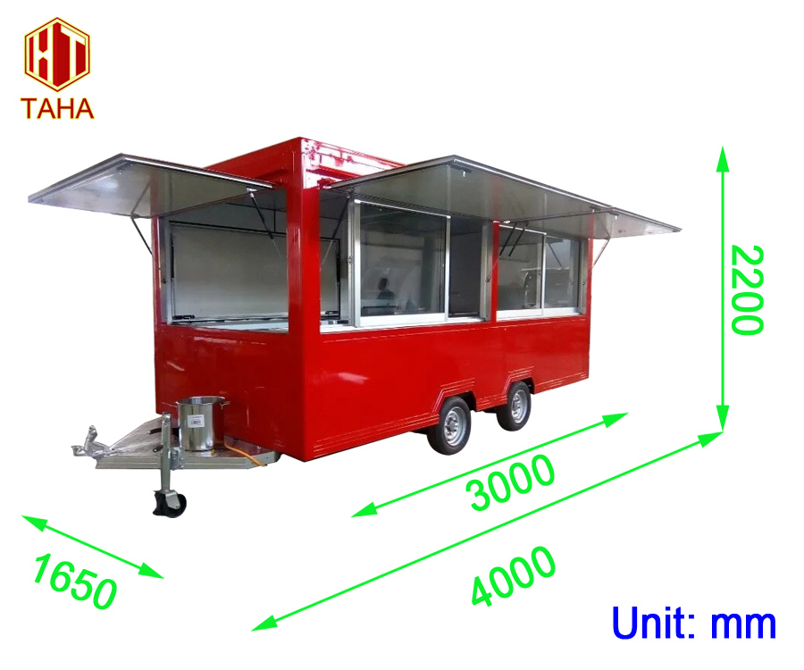 Mobile Fast Food Mobile Kitchen Hamburgers Food Van for Sale