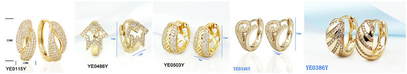 Factory Hotsale Brass Jewelry Latest Earrings CZ China