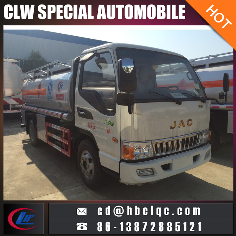 China Manufacture Light JAC 5m3 4t Oil Truck Tank Fuel Truck