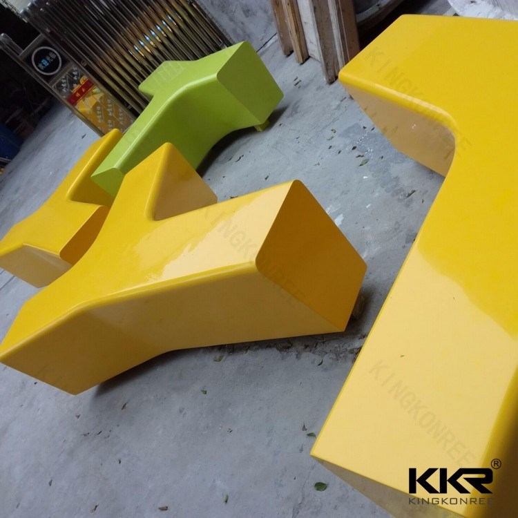 Custom Made Acrylic Solid Surface Shopping Mall Bench (181113)