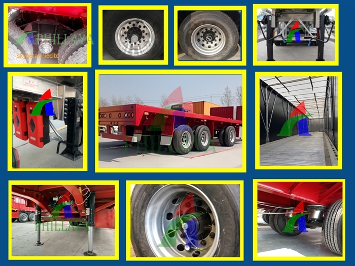 3 Axle Skeleton Frame Semi Trailer for Transportation