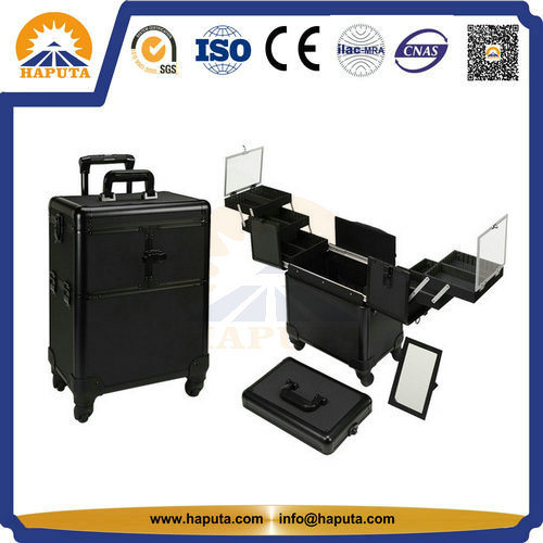 Large Rolling Makeup Cosmetic Trolley Case for Salon (HB-3303)