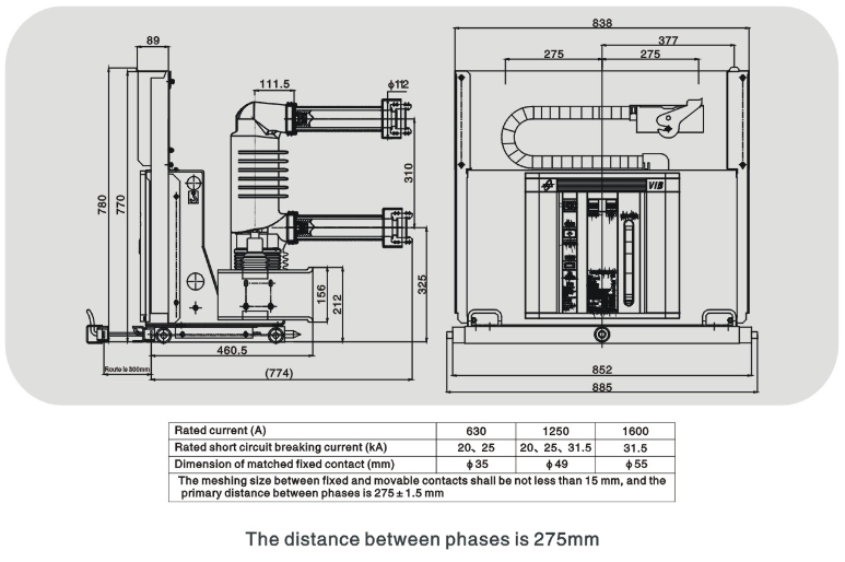 Indoor Hv Vacuum Circuit Breaker with Embedded Poles (VIB-24)