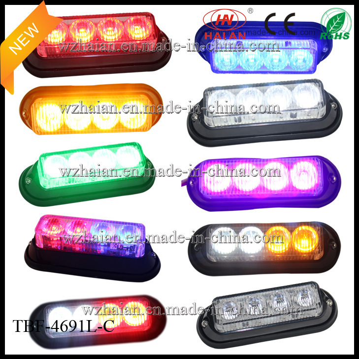 Split Color LED Auto Grille Lightheads for Ambluance or Police Car (TBF-4691L-C)