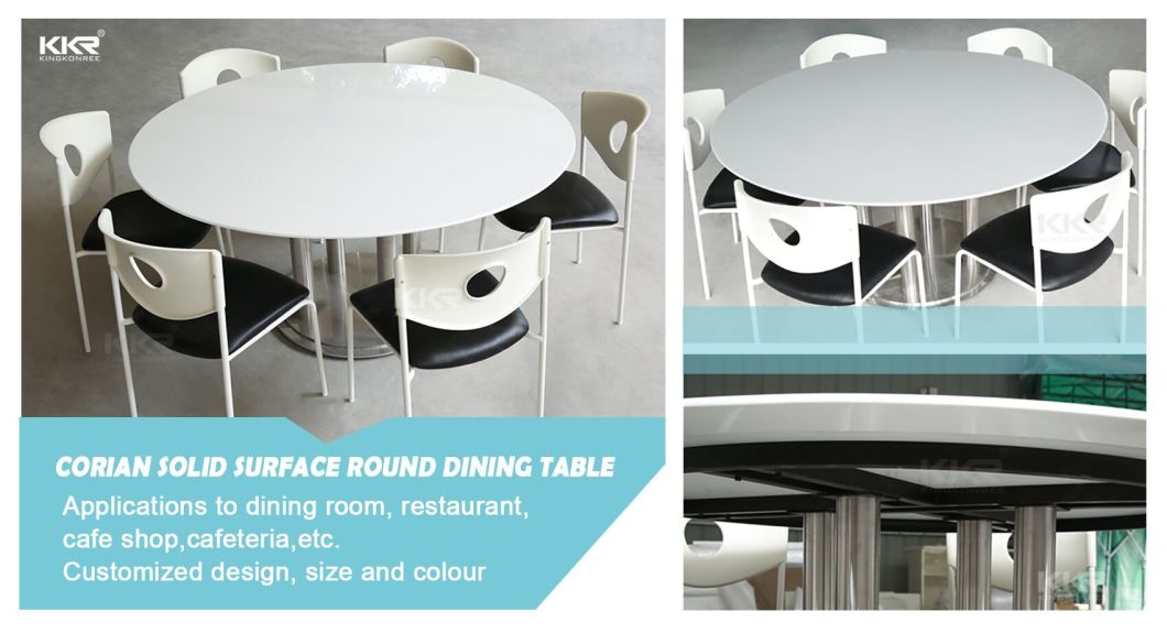 Square Solid Surface Restaurant Furniture Dining Table Set (T171212)