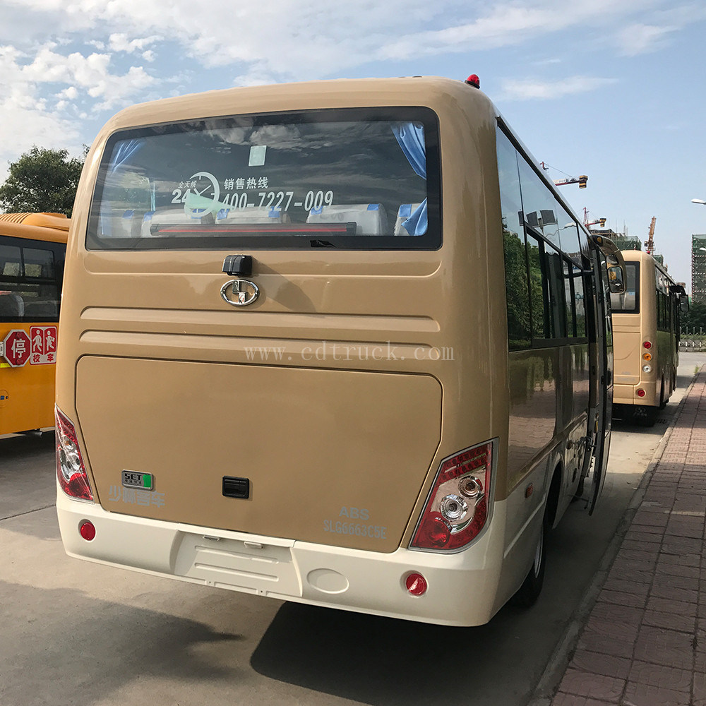 China Shaolin 6.6m 25 Seats 30 Seat Long Distance City Coach Bus for Sale