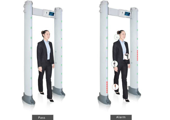 Outdoor 24 Alarm Zones Metal Detectors Walk Through with 100 Working Frequency