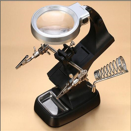 Multi-Functional Desk Reading Magnifier Lamps with 2 LED Lights/Lamps (EGS-7026A)