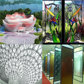 Decorate Art Digital Printing Painted Patterned Tempered Laminated Table Glass