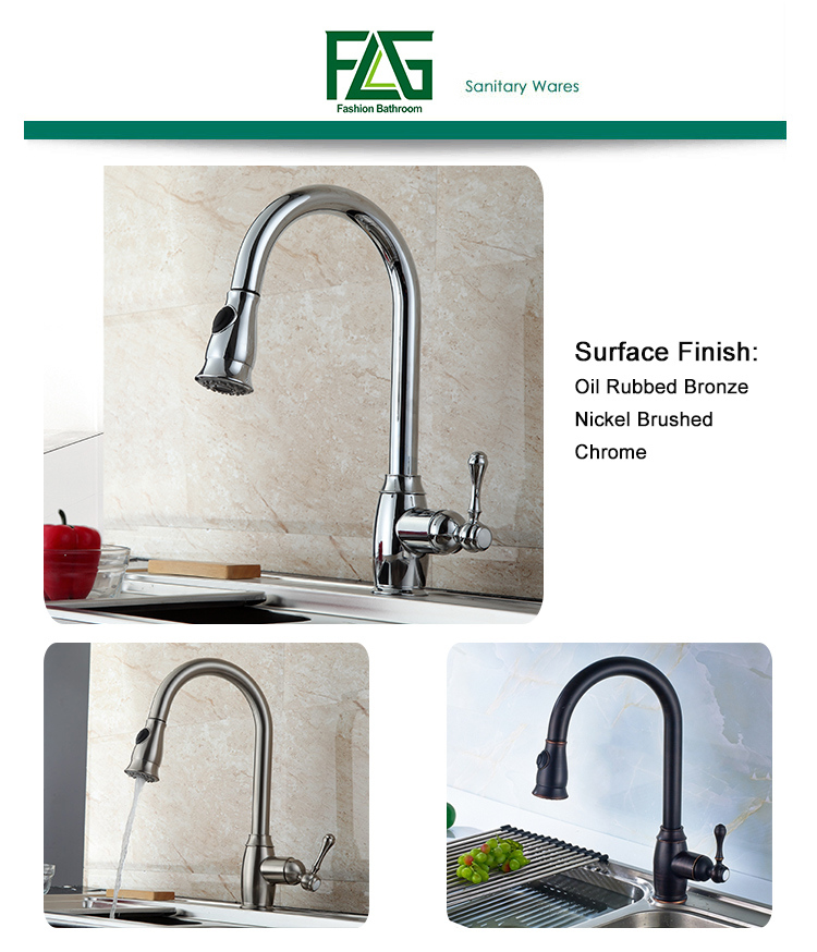 Single Handle One Hole Pull out Down Kitchen Sink Faucet