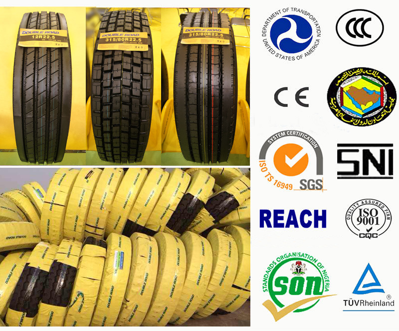 Chinese Discount Truck Tire 315/70r22.5 315/80r22.5 385/65r22.5 1200r20 Steer Drive Trailer Truck Tyre Doubleroad Price in China