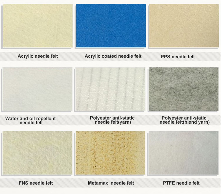 Coated PTFE Polyester Needle Felt Dust Filter Bag