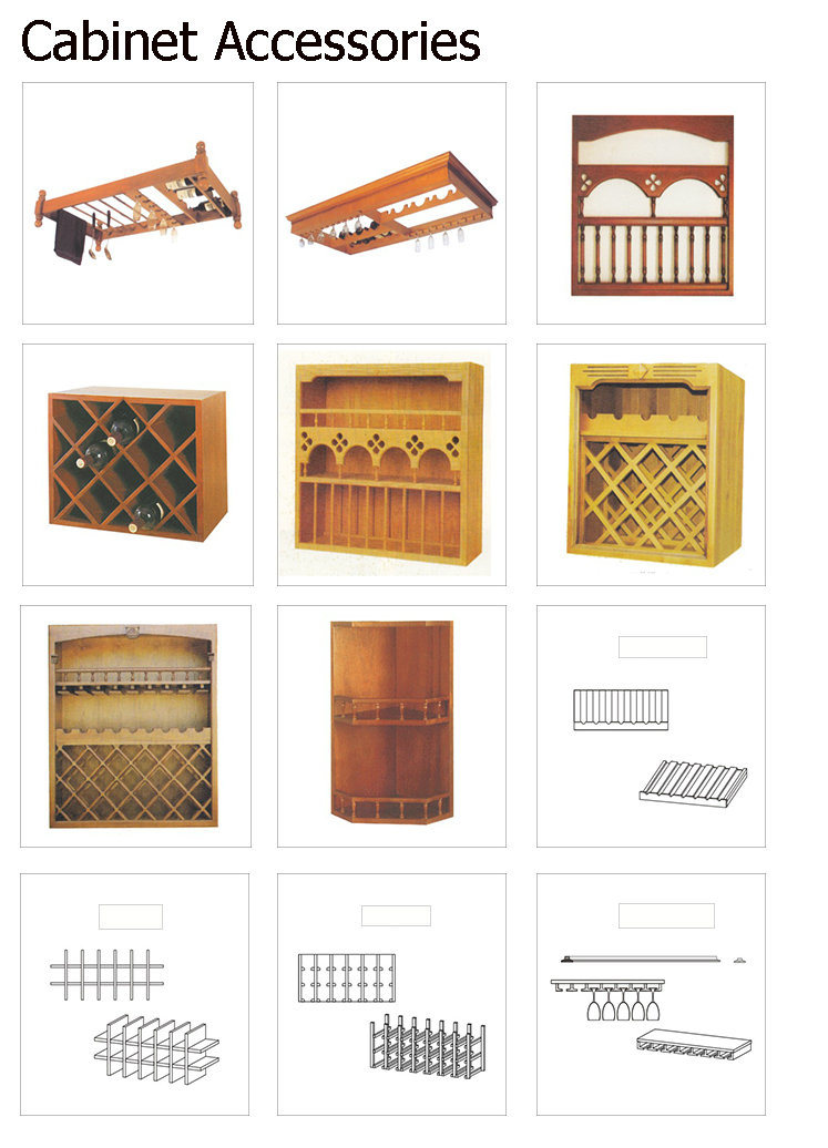 Indian Carved Make Wood Wine Rack Cabinet with Bar (GSP19-016)