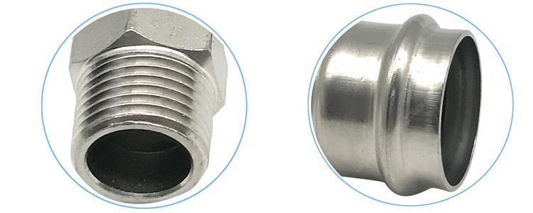 V Press Fittings Bend 90 Degree Male Threaded End Stainless Steel