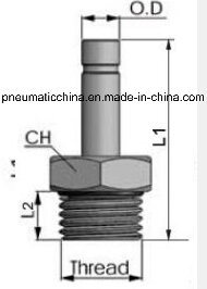 Chinese Good Quality Brass Nickle-Plated Pneumatic Fitting