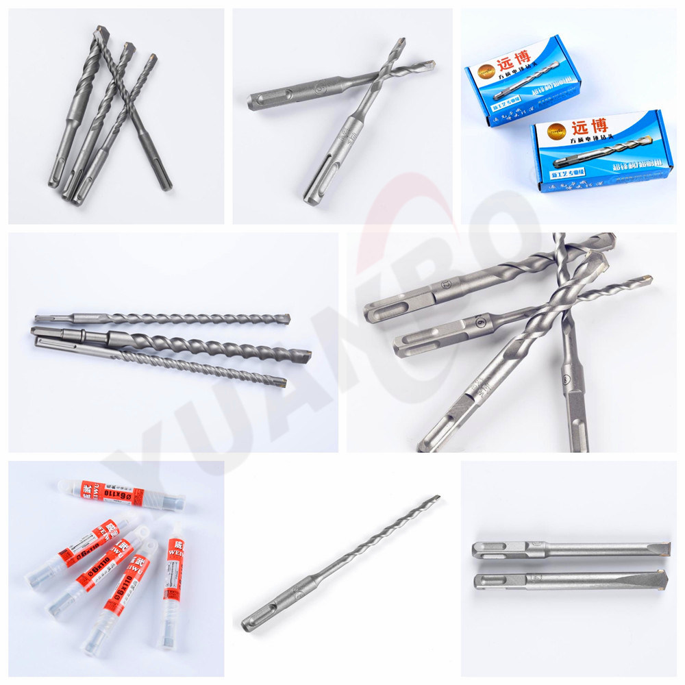Squares Shank Hammer Drill Bit in Standard Flutes Drilling Concrete and Stone
