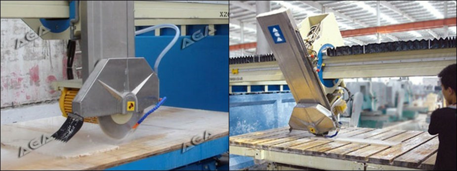 Granite Marble Stone Bridge Saw with Miter Head 45 Angle for Cutting Kitchen Tops (XZQQ625A)